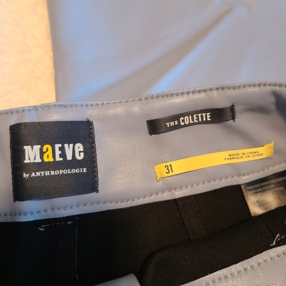 Anthropologie Collette Faux Leather pants, size 31. - Picture 5 of 6